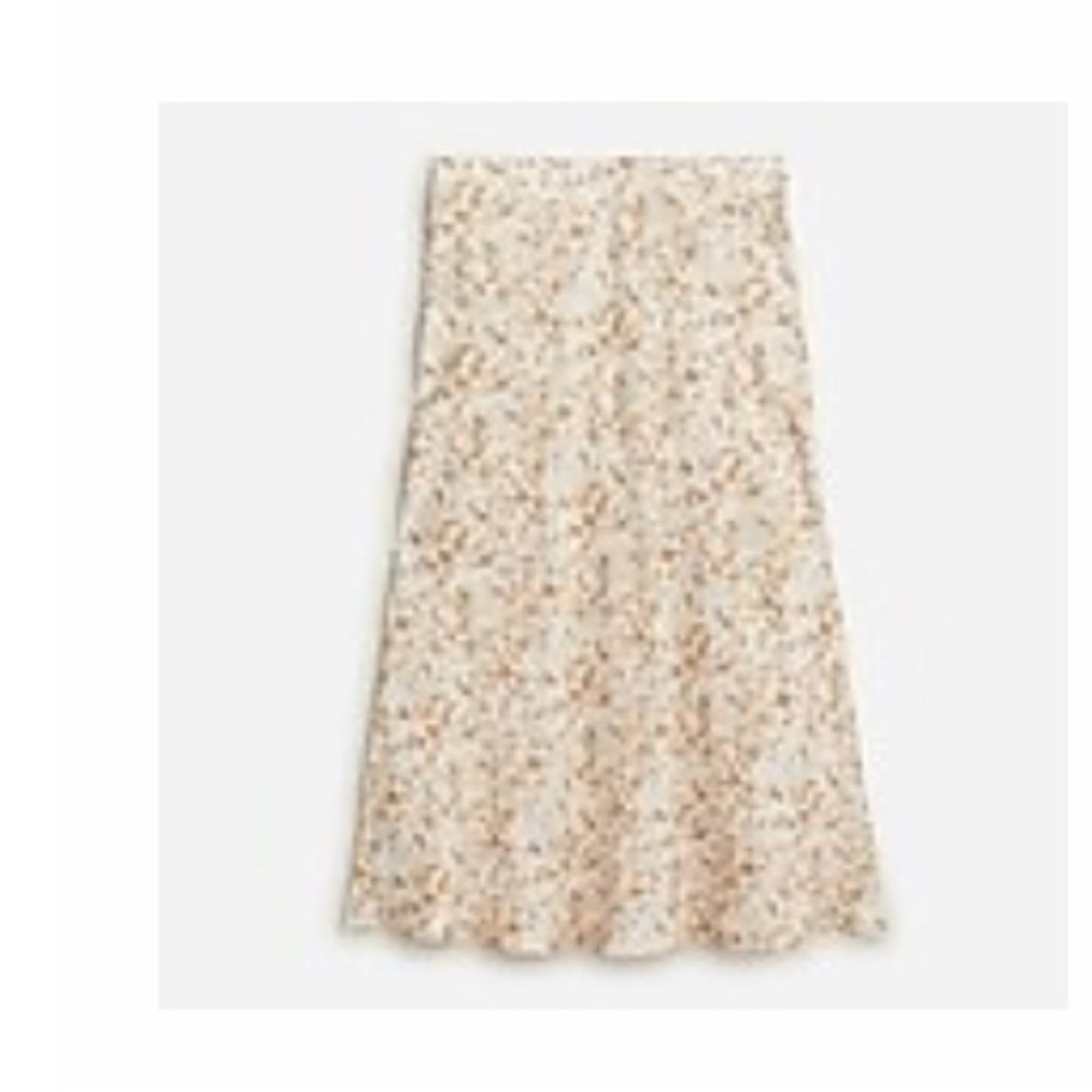 J.Crew DRAPEY CUPRO FLARED SLIP SKIRT IN SPECKLED ANIMAL PRINT